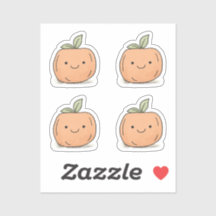 Cute Kawaii Orange Watercolor Pumpkin