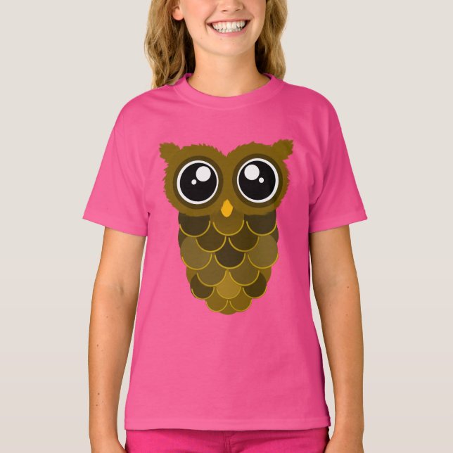 Cute Kawaii Owl T-Shirt (Front)