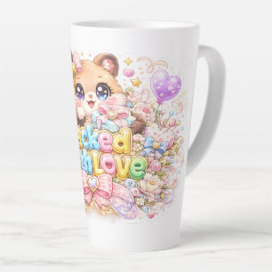 Cute Kawaii Packed With Love Teddy Bear Pastel Pin Latte Mug