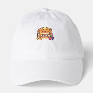 Cute Kawaii Pancake Stack with Syrup and Berries Hat