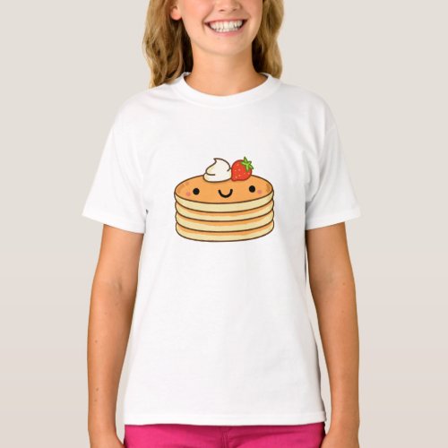 Cute Kawaii Pancakes T_Shirt