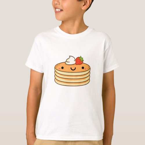 Cute Kawaii Pancakes T_Shirt