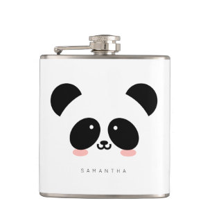 Cute Kawaii Panda Add Your Name Flask