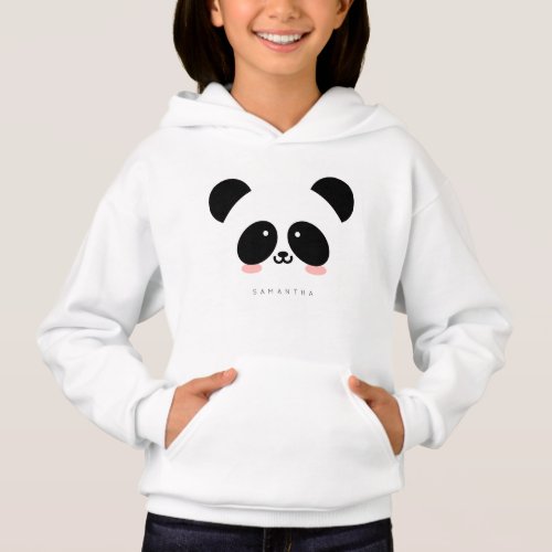 Cute Kawaii Panda  Add Your Name Hoodie