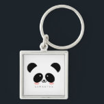 Cute Kawaii Panda | Add Your Name Keychain<br><div class="desc">Available here:
http://www.zazzle.com/store/produkto</div>