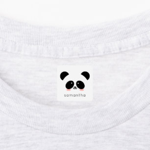 Cute Kawaii Panda Add Your Name Kids' Labels