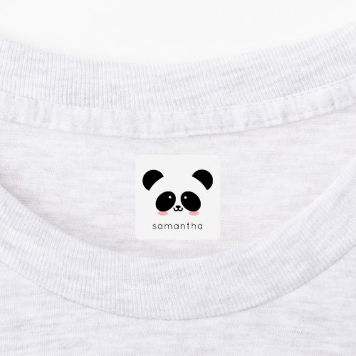 Cute Kawaii Panda  Add Your Name Kids Labels