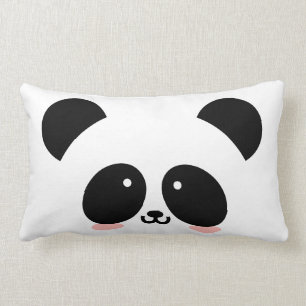 Cute Kawaii Panda   Add Your Name Lumbar Pillow