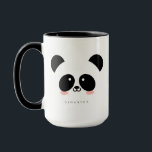 Cute Kawaii Panda | Add Your Name Mug<br><div class="desc">Available here:
http://www.zazzle.com/produkto</div>