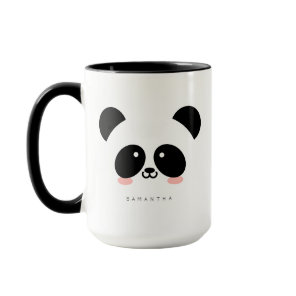 Cute Kawaii Panda | Add Your Name Mug