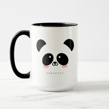 Cute Kawaii Panda | Add Your Name Mug by produkto at Zazzle