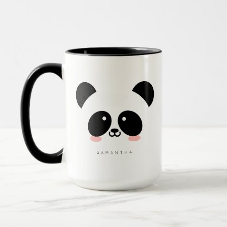 Cute Kawaii Panda | Add Your Name Mug