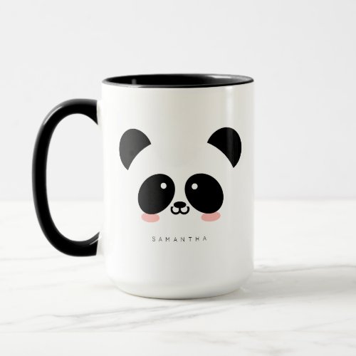 Cute Kawaii Panda  Add Your Name Mug