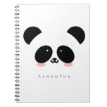 Cute Kawaii Panda | Add Your Name Notebook at Zazzle