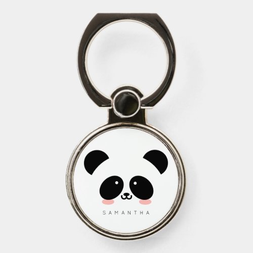 Cute Kawaii Panda  Add Your Name Phone Ring Stand