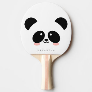 Cute Kawaii Panda Add Your Name Ping Pong Paddle