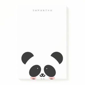 Cute Kawaii Panda | Add Your Name Post-it Notes