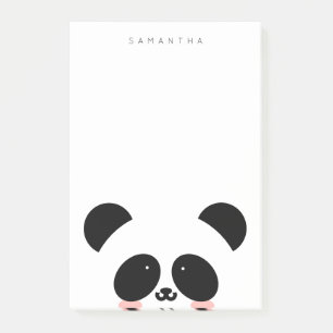 Cute Kawaii Panda Add Your Name Post-it Notes