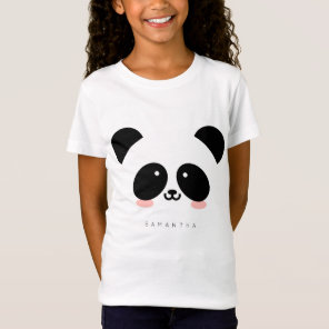 Cute Kawaii Panda | Add Your Name T-Shirt