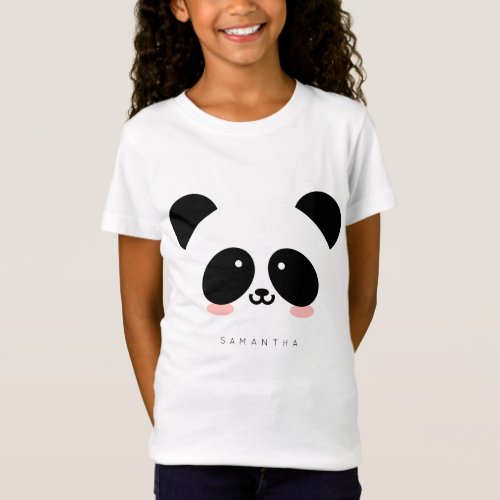 Cute Kawaii Panda  Add Your Name T_Shirt