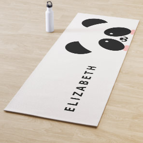Cute Kawaii Panda | Add Your Name Yoga Mat