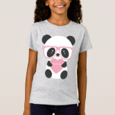 Kawaii Cute Panda Bear With Heart T-Shirt