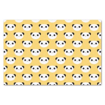 Cute Kawaii Panda Face Pattern Tissue Paper by LisaMarieDesign at Zazzle