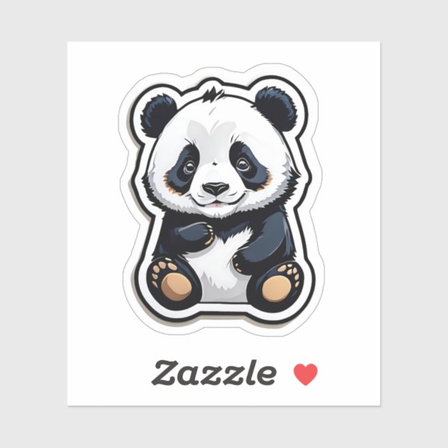 Cute Kawaii Panda Sticker (Sheet)