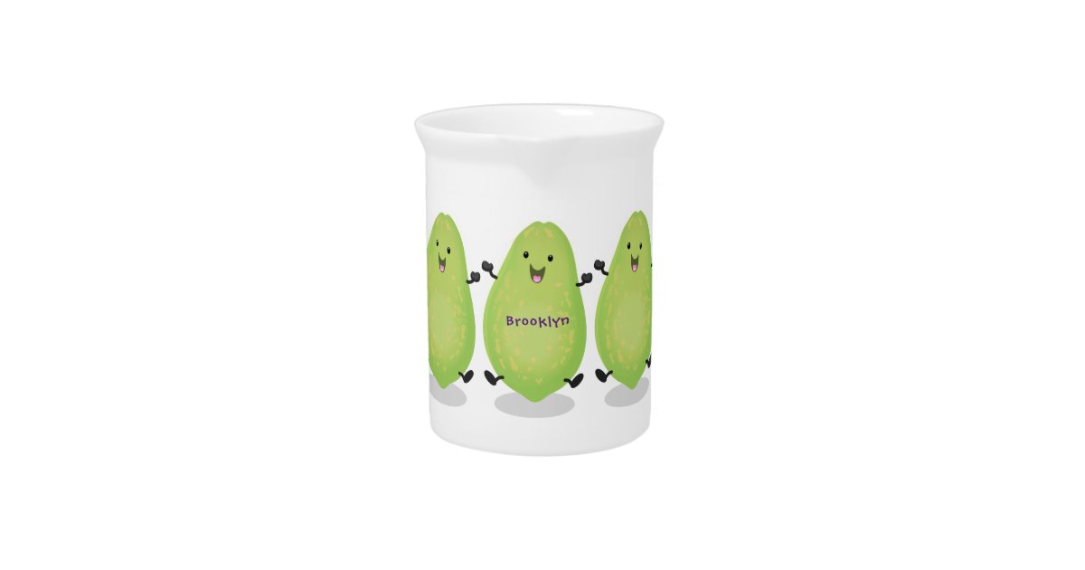 Cute kawaii papaya paw paw cartoon illustration beverage pitcher