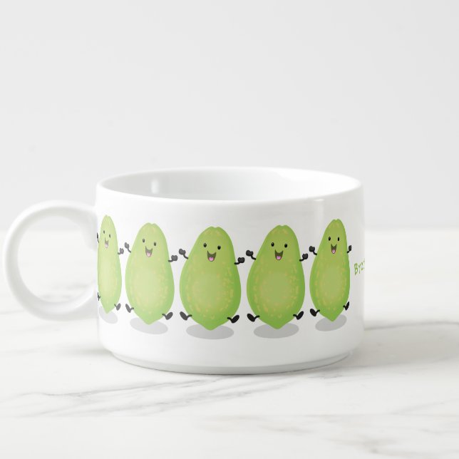Cute kawaii papaya paw paw cartoon illustration bowl (Right)