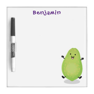 Cute kawaii papaya paw paw cartoon illustration dry erase board