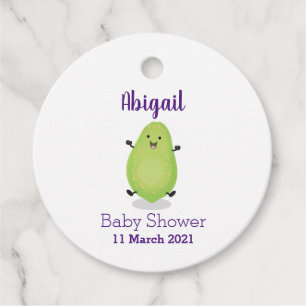 Cute kawaii papaya paw paw cartoon illustration favor tags