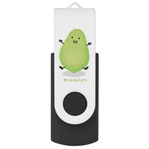 Cute kawaii papaya paw paw cartoon illustration flash drive