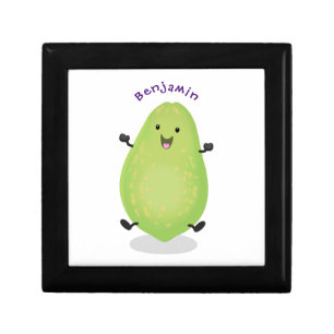 Cute kawaii papaya paw paw cartoon illustration gift box