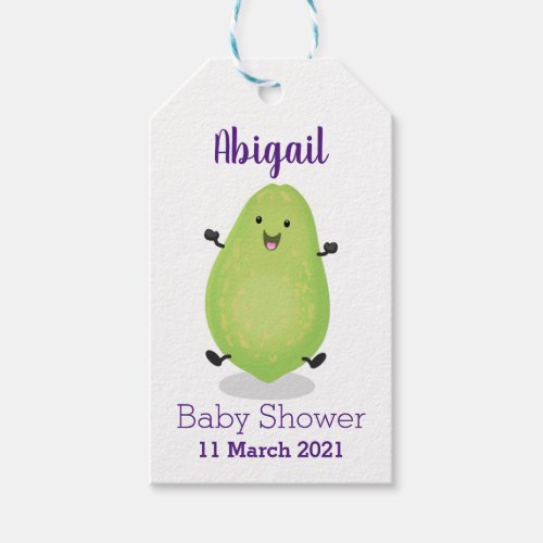 Cute kawaii papaya paw paw cartoon illustration  gift tags