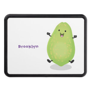 Cute kawaii papaya paw paw cartoon illustration hitch cover