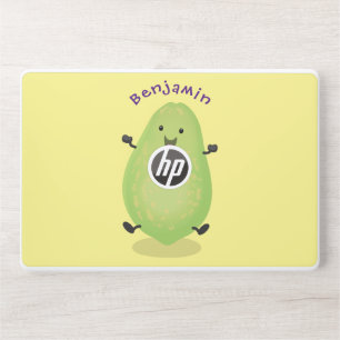 Cute kawaii papaya paw paw cartoon illustration HP laptop skin