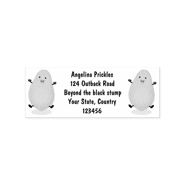 Cute kawaii papaya paw paw cartoon illustration rubber stamp (Imprint)