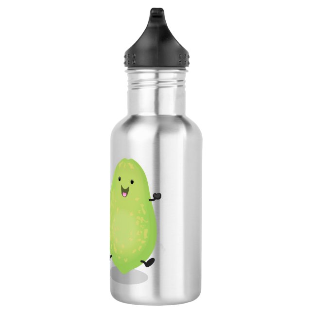 Cute kawaii papaya paw paw cartoon illustration stainless steel water bottle (Right)