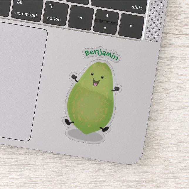 Cute kawaii papaya paw paw cartoon illustration sticker (Detail)