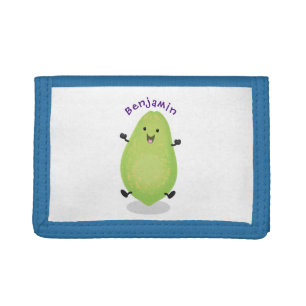 Cute kawaii papaya paw paw cartoon illustration tri-fold wallet