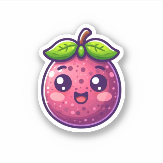Cute kawaii passion fruit sticker (Front)