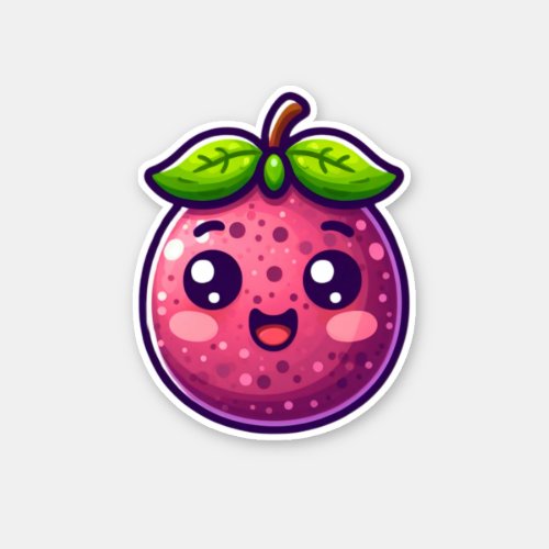 Cute kawaii passion fruit sticker