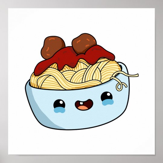 Cute Kawaii Pasta Poster | Zazzle.com