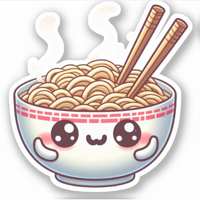 cute kawaii pasta sticker (Front)