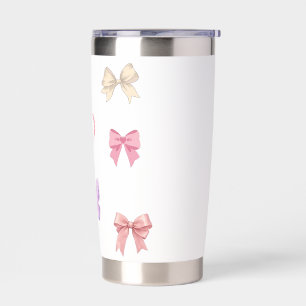 Cute Kawaii Pastel Bows Bunny Butterfly Heart Crow Insulated Tumbler