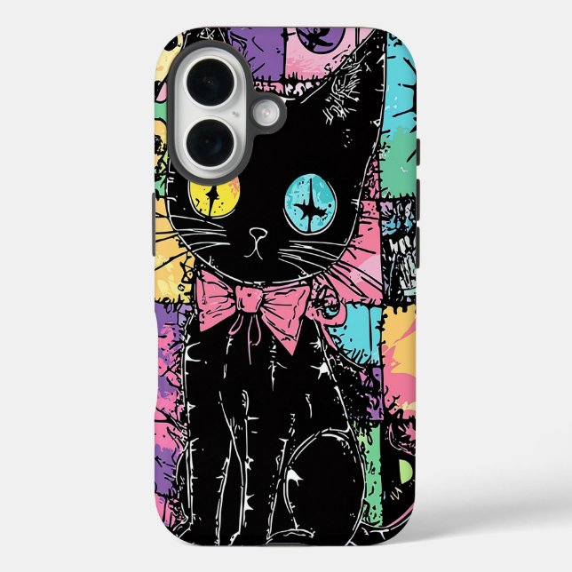 Cute Kawaii Pastel Goth Patchwork Gothic Creepy Case-Mate iPhone Case (Back)