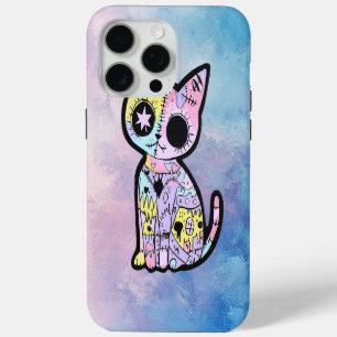 Cute Kawaii Pastel Goth Patchwork Gothic Creepy iPhone 15 Pro Max Case