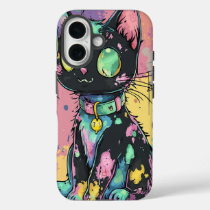 Cute Kawaii Pastel Goth Patchwork Gothic Creepy iPhone 16 Case