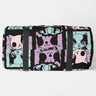 Cute Kawaii Pastel Goth Patchwork Gothic Creepy Duffle Bag